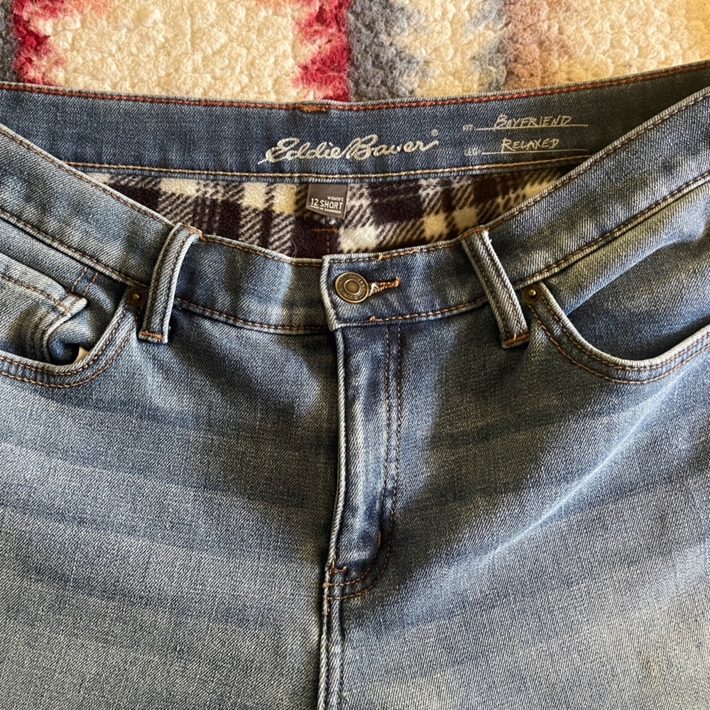 Eddie Bauer Women's Light Blue Boyfriend Jeans